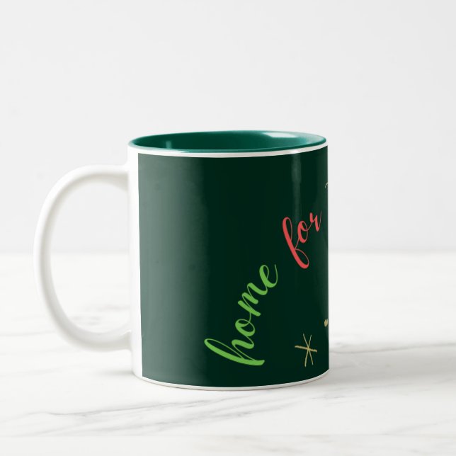 Taza Bicolor "Hogar para vacaciones" Mug forestal especializado (Izquierda)