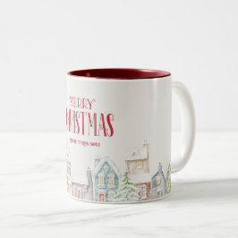 Taza Bicolor Hogares de invierno de Navidad acogedores