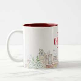 Taza Bicolor Hogares de invierno de Navidad acogedores