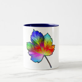 Taza Bicolor Hoja de arce colorida