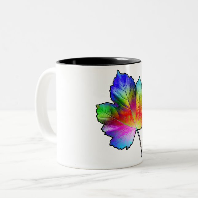 Taza Bicolor Hoja de arce colorida (Anverso izquierdo)