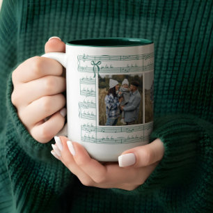 Taza Bicolor Hoja Fa La Vintage Música Familia Carol Fotos