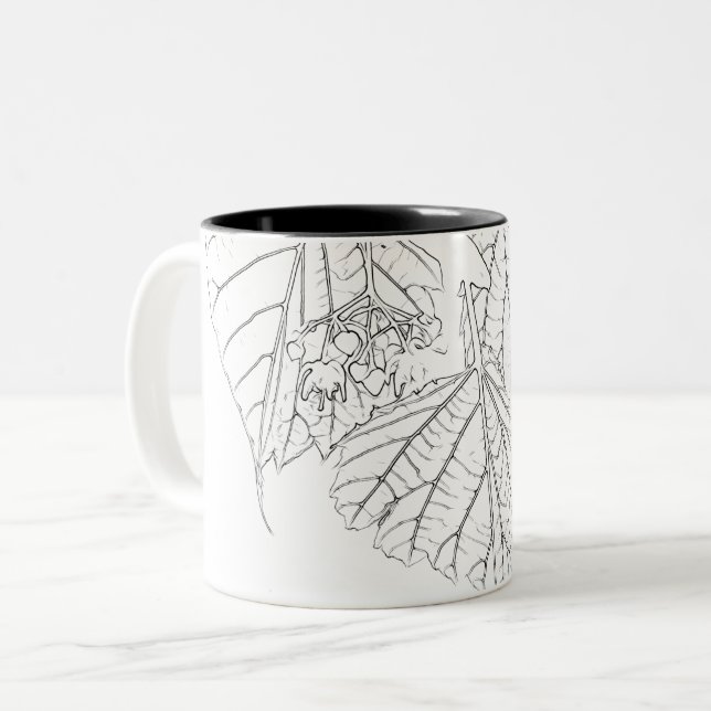 Taza Bicolor Hojas de Basswood (Anverso izquierdo)