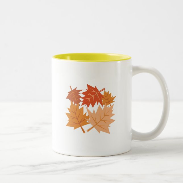 Taza Bicolor Hojas de la caída (Derecha)