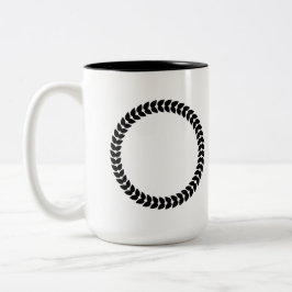 Taza Bicolor Hojas de Laurel Negro