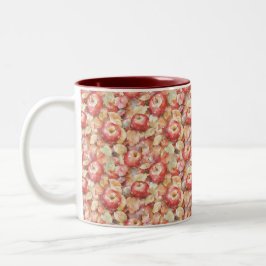 Taza Bicolor Hojas de Manzanas
