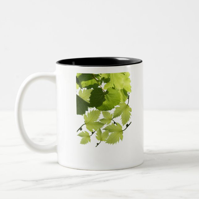 Taza Bicolor Hojas de parra verdes (Izquierda)