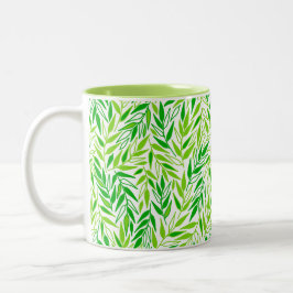 Taza Bicolor Hojas de peluca.