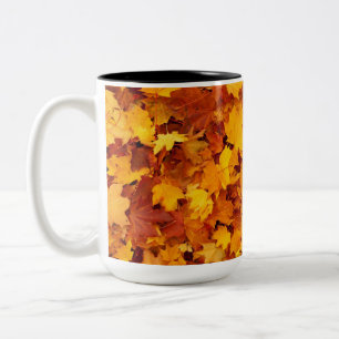 Taza Bicolor Hojas otoñales