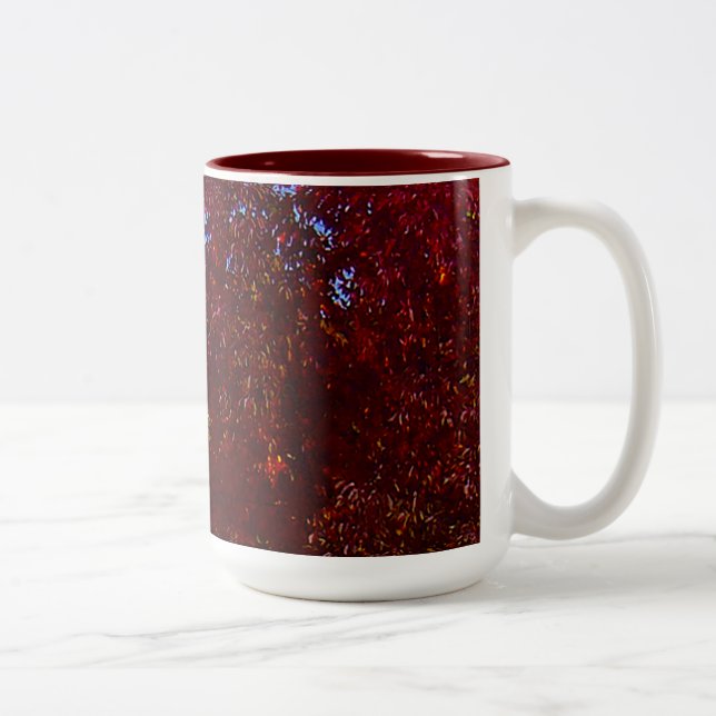 Taza Bicolor Hojas otoñales de amarillo y púrpura, ZSSPG (Derecha)