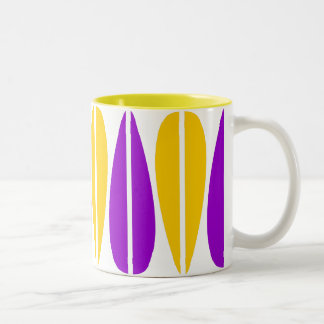 Taza Bicolor Hojas retro - Púrpura y ámbar