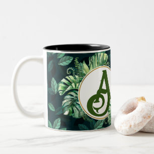 Taza Bicolor Hojas y primer personalizado para los amantes de l