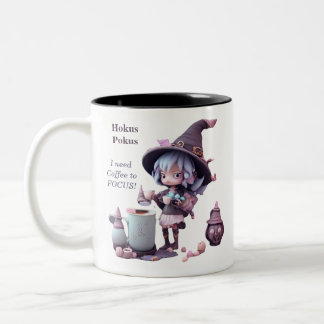 Taza Bicolor Hokos pokus Necesito café para concentrarme