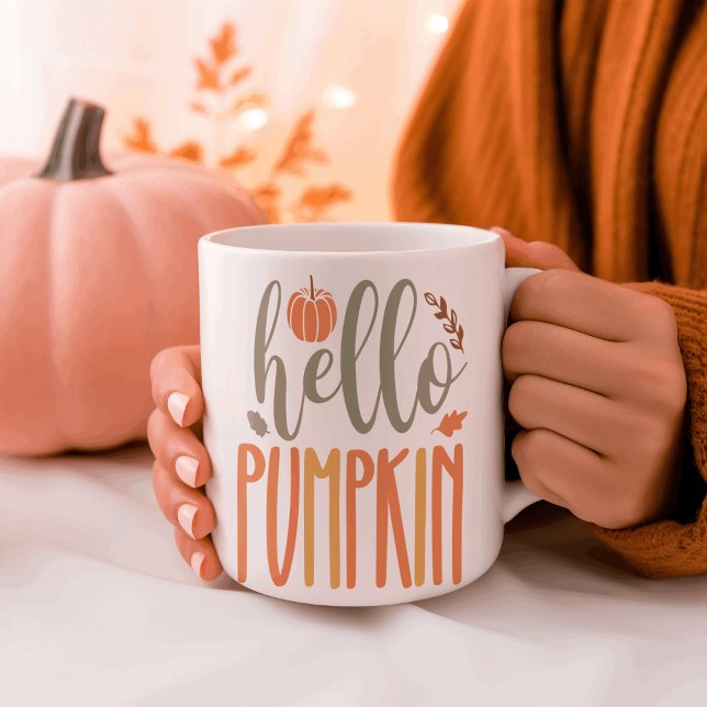 Taza Bicolor Hola Calabaza Mug (Subido por el creador)