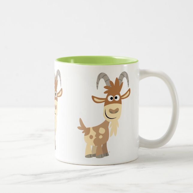 Taza Bicolor ¡Hola! Cute Personalizado Goat (Derecha)
