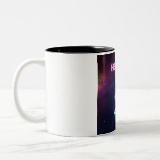 Taza Bicolor Hola desde el espacio.