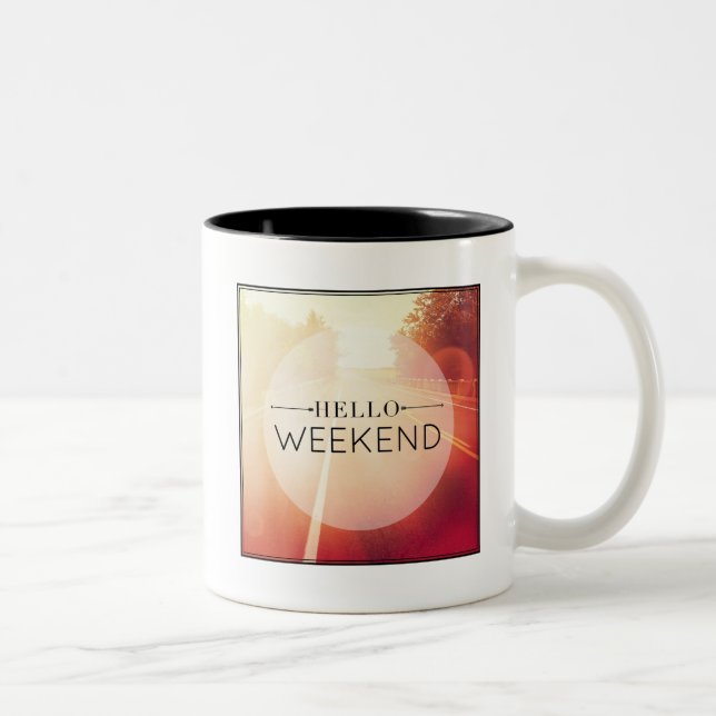 Taza Bicolor Hola fin de semana 3 (Derecha)