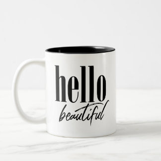 Taza Bicolor Hola hermosa