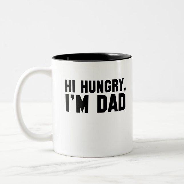 Taza Bicolor Hola, Hungry, Soy Papá (Izquierda)