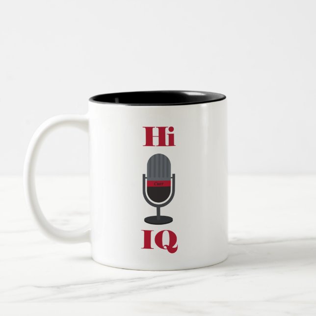 Taza Bicolor "Hola, IQ " Cuer Mug (Izquierda)