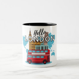 Taza Bicolor Hola London Two-Tone Coffee Mug