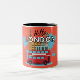 Taza Bicolor Hola Londres