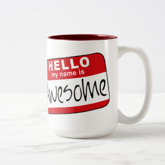 Taza Bicolor Hola, mi nombre es impresionante