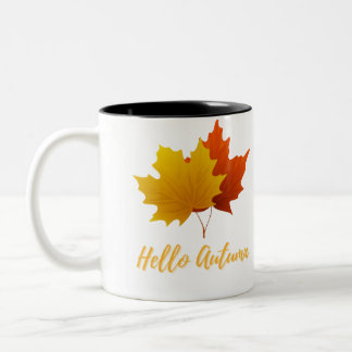 Taza Bicolor Hola otoño