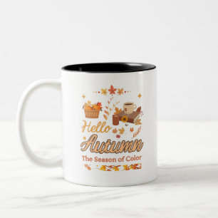 Taza Bicolor Hola Otoño-La temporada de los colores cae deja de