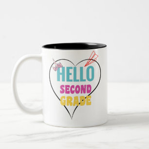 Taza Bicolor Hola segundo grado