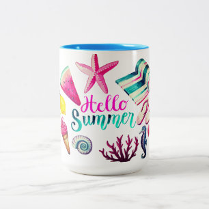 Taza Bicolor Hola verano