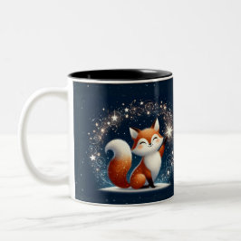Taza Bicolor Holiday Fox Charm Mug