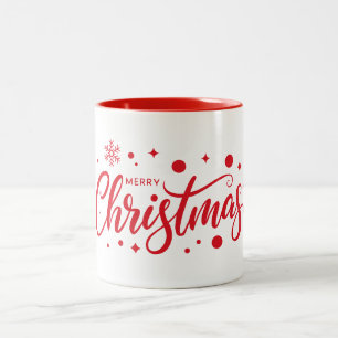 Taza Bicolor Holiday Merry Christmas Coffee Mug