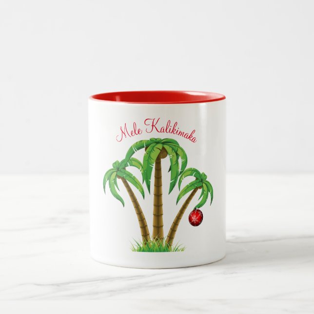 Taza Bicolor Holiday Mug Merry Christmas-Mele Kalikimaka (Centro)