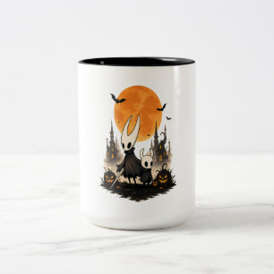 Taza Bicolor Hollow Knight Halloween Luna Espeluznante Calabaza