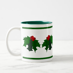 Taza Bicolor Holly Navidades Mug