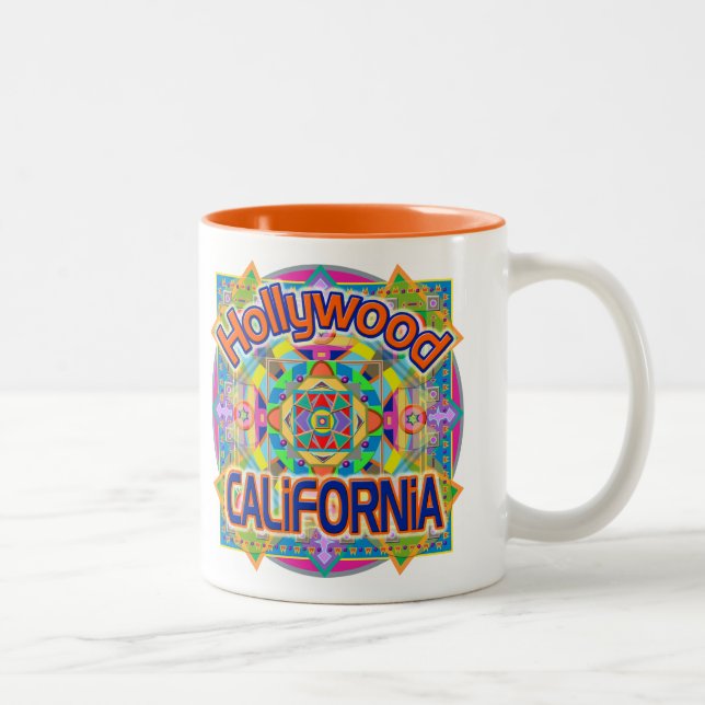 Taza Bicolor Hollywood CALIFORNIA Happy Mug (Derecha)