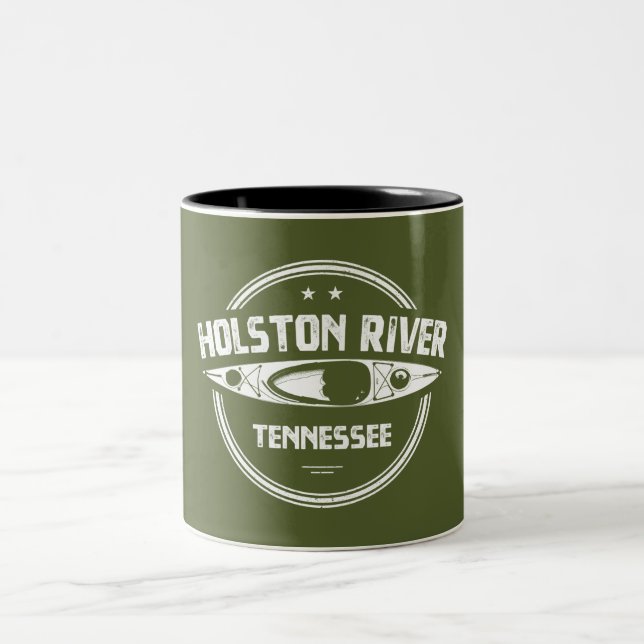 Taza Bicolor Holston River Tennessee Kayaking (Centro)