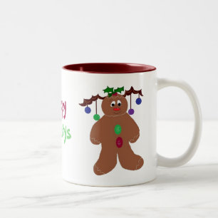 Taza Bicolor Hombre de Jengibre Decorado