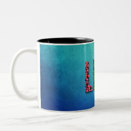 Taza Bicolor Hombre de la Vida Mujer Azul Cielo Agua Fruta Alim