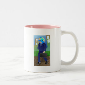 Taza Bicolor Hombre de negocios global