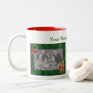 Taza Bicolor Hombre de pan de jengibre cocina foto de feriado