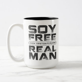 Taza Bicolor HOMBRE REAL de la alta testosterona LIBRE de la