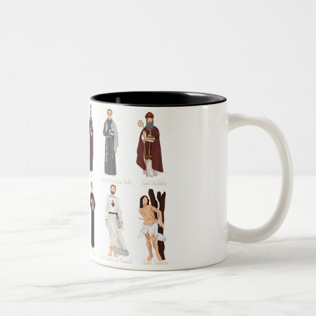 Taza Bicolor Hombres católicos Saint Mug (Derecha)