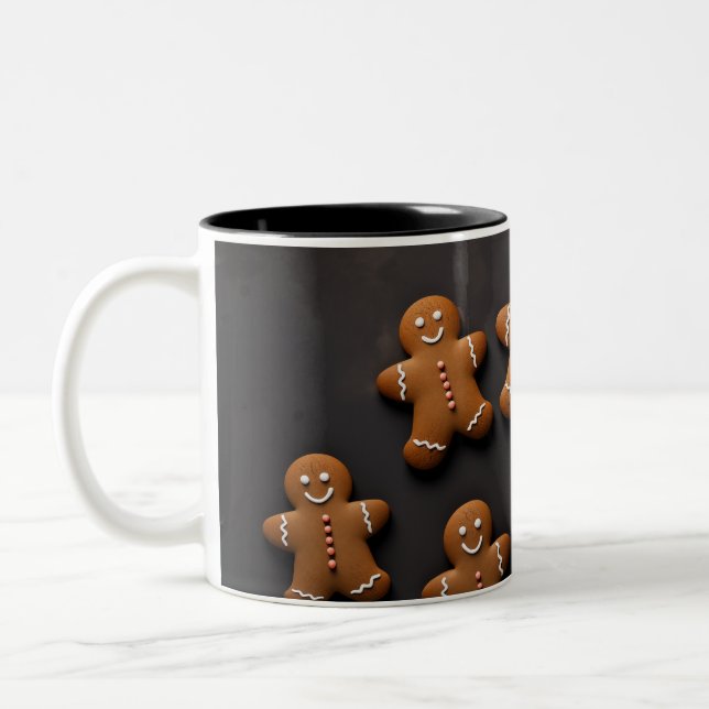 Taza Bicolor Hombres de Gingerbread Knolling (Izquierda)