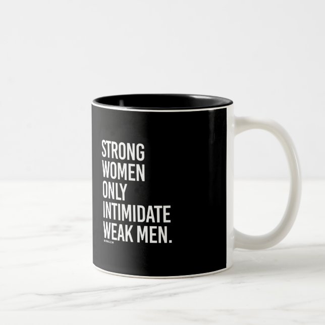Taza Bicolor Hombres débiles del intimdate fuerte de las (Derecha)