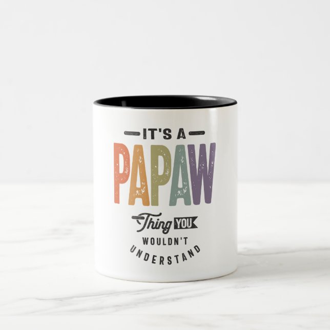 Taza Bicolor Hombres es un abuelo de papá gracioso (Centro)