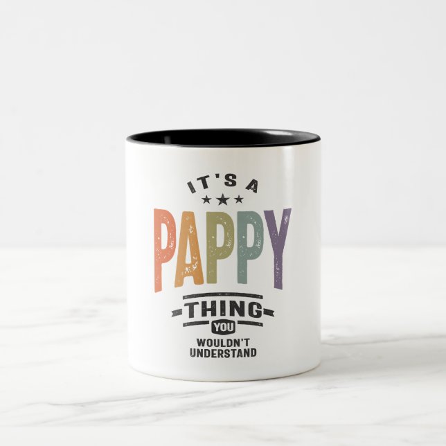 Taza Bicolor Hombres es un abuelo de papá gracioso (Centro)