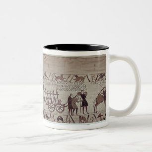 Taza Bicolor Hombres que llevan las armas a las naves y que
