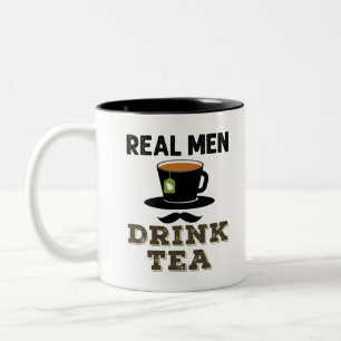 Taza Bicolor Hombres Reales Beben Té Guay Tea Drinker Lover